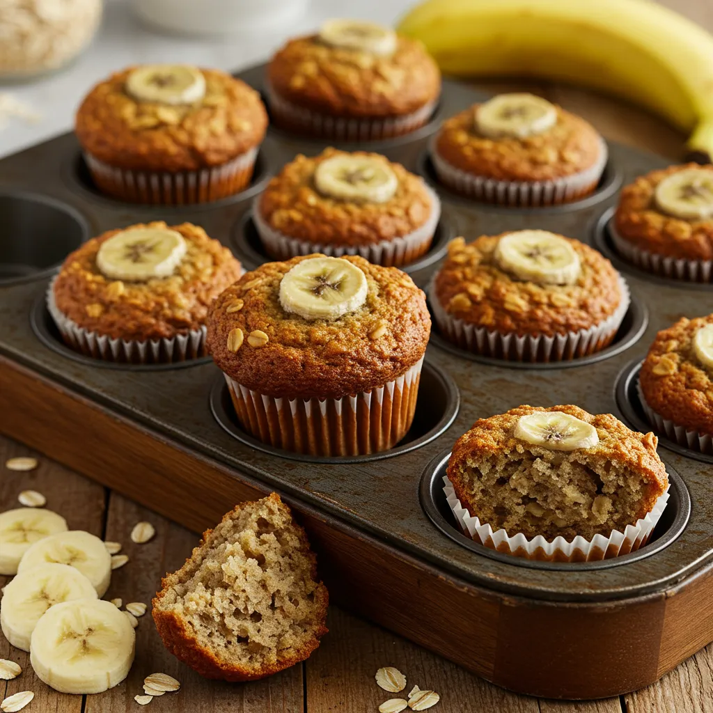 Oat Banana Muffins